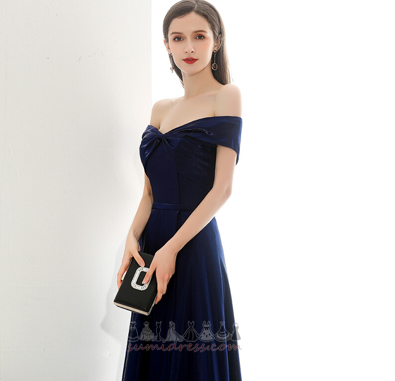 Mežģīnes uz augšu Dabas vidukli Satīna Pie pleca Grīdas garums Līnija Prom kleita