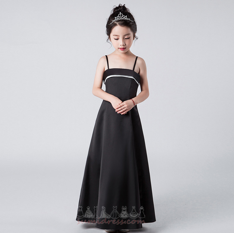 μικρό κορίτσι φόρεμα Αμάνικο Α-Γραμμή Μπάλα Ντραπέ Άνοιξη Σατέν