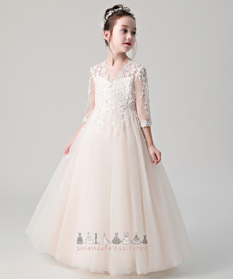 μικρό κορίτσι φόρεμα Δαντέλα κούνια Αστράγαλο Μήκος πολλαπλών στρώμα Α-Γραμμή Δαντέλα