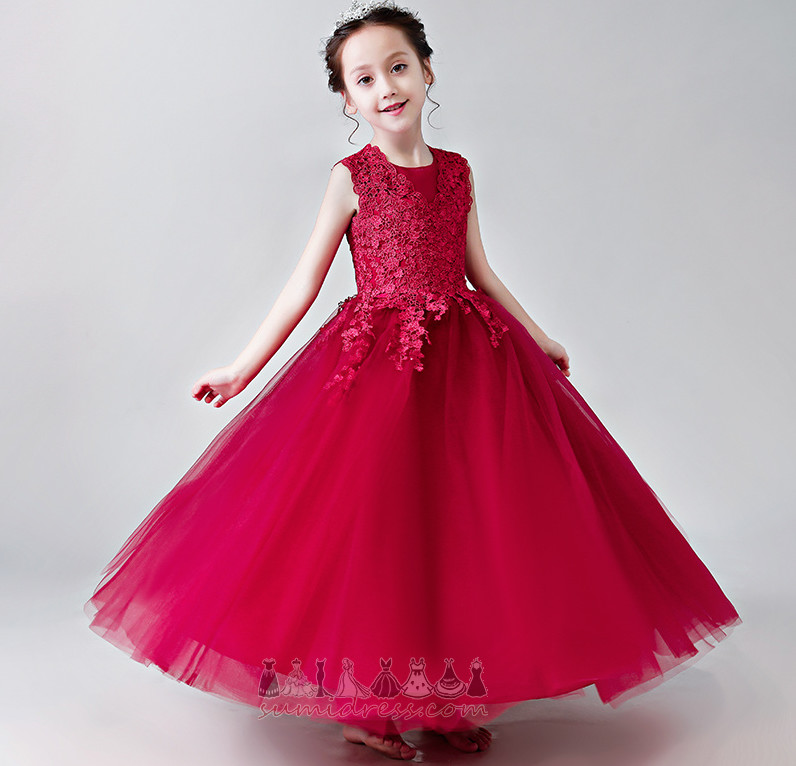μικρό κορίτσι φόρεμα κούνια Φυσικό Κόσμημα Γάμος Γραμμή Α Αμάνικο