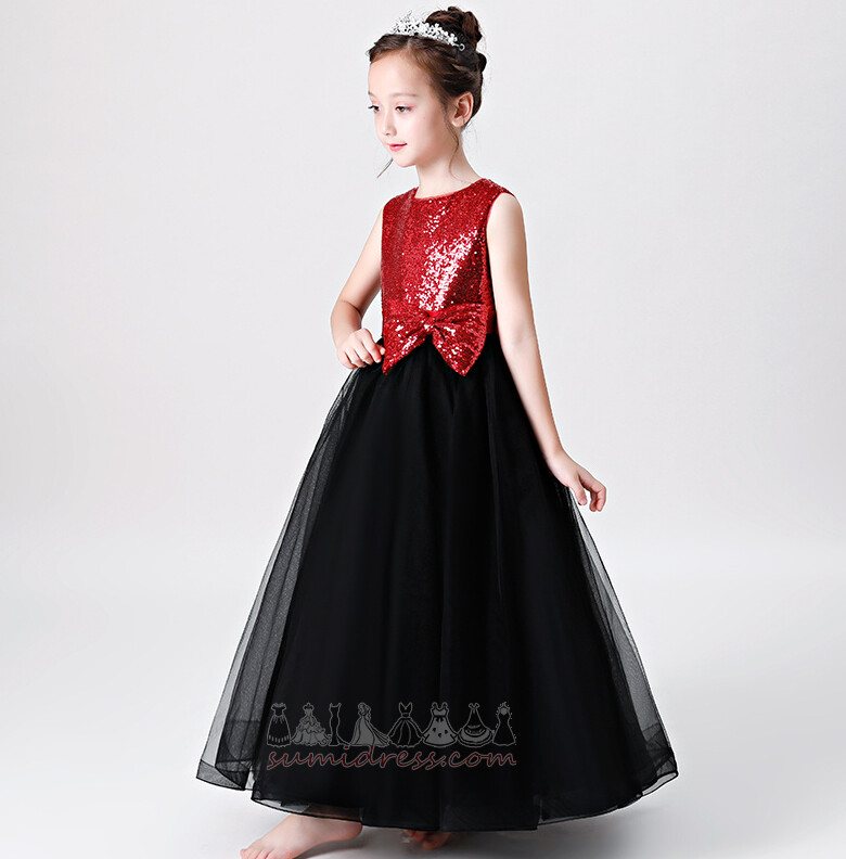 μικρό κορίτσι φόρεμα Τονισμένα τόξο Φερμουάρ επάνω Επίσημη κούνια Φυσικό A γραμμή