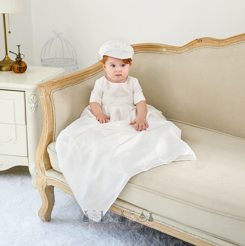 Muodollinen A-Muotoinen Pitkä Satiini Loma Korkki / hattu Ristiäisiin mekko