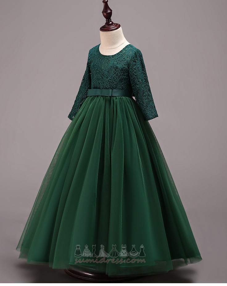 Muodollinen Tylli Selkävetoketju Pitkähihaiset Tayspitka Swing Kukka tyttö mekko