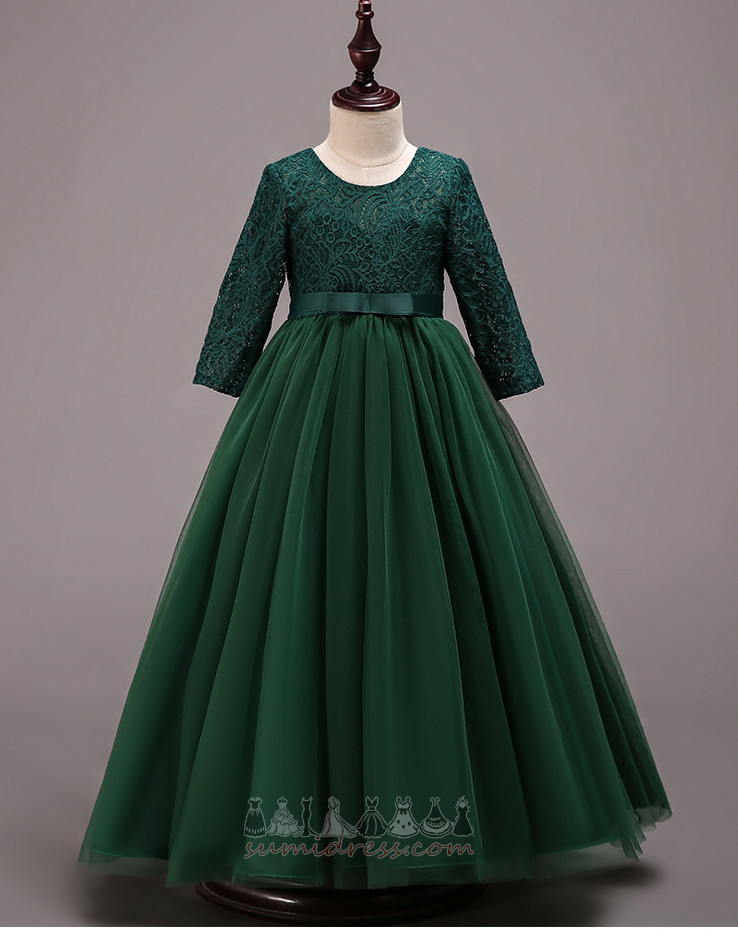 Muodollinen Tylli Selkävetoketju Pitkähihaiset Tayspitka Swing Kukka tyttö mekko