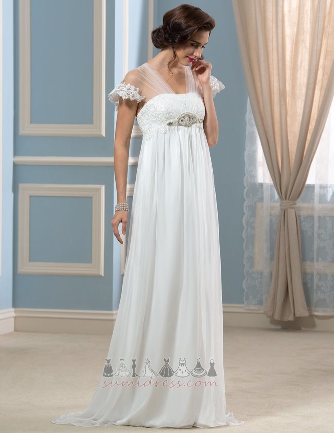 на відкритому повітрі імперії талії аплікації довжина підлоги Весільна сукня
