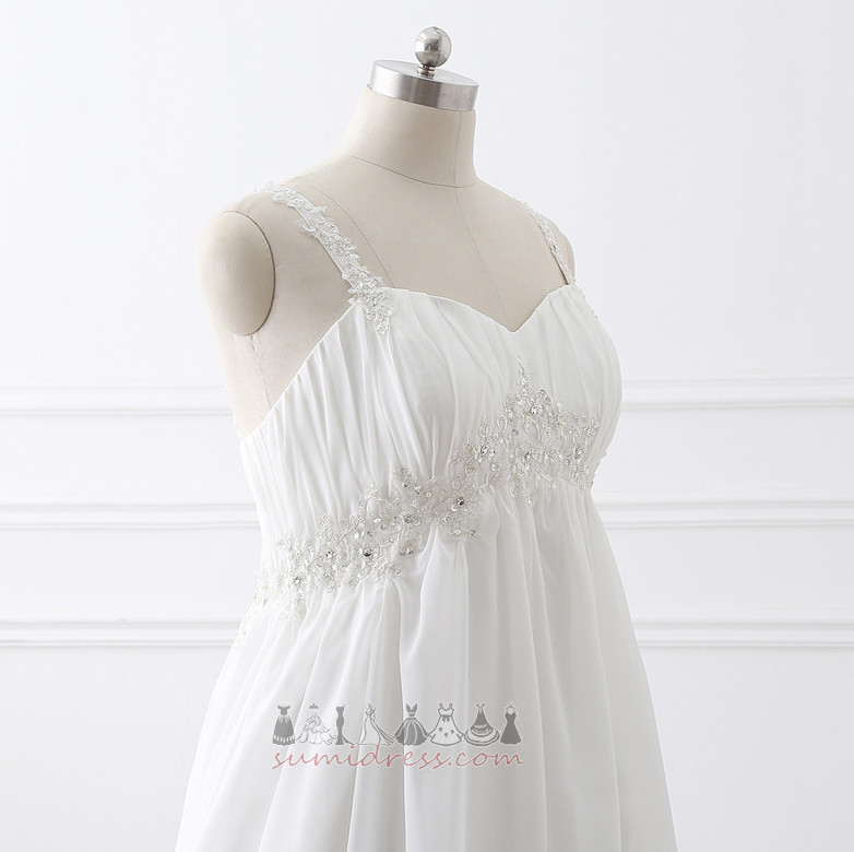 на відкритому повітрі материнства імперії талії плісировані ліф Весільна сукня
