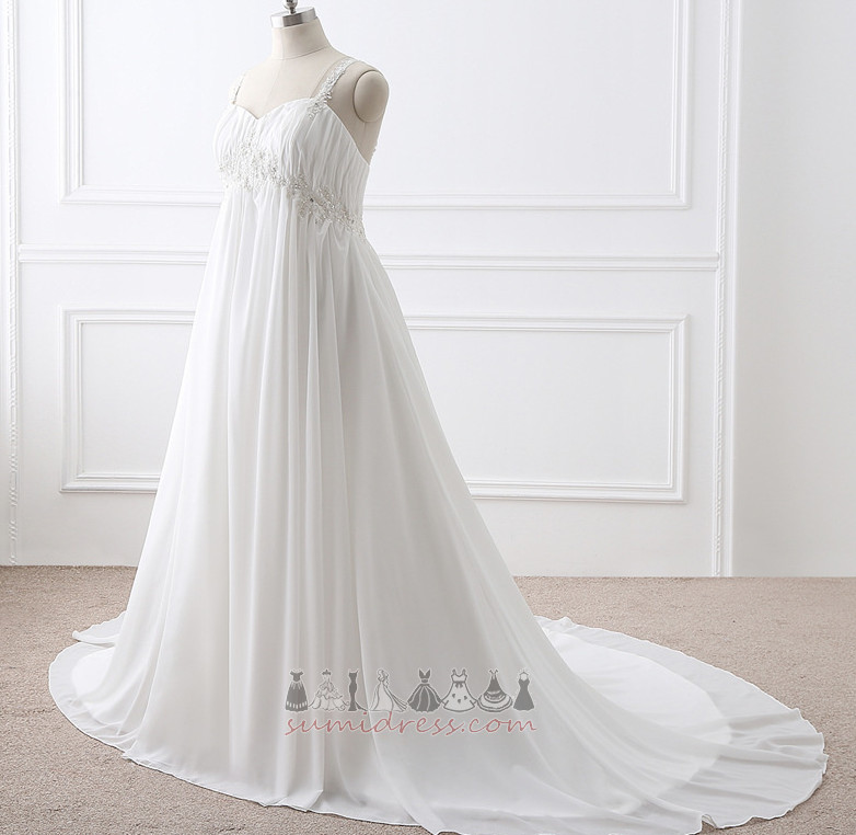 на відкритому повітрі материнства імперії талії плісировані ліф Весільна сукня