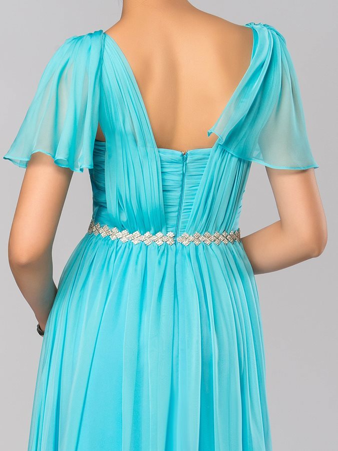 Náměstí Střední čalouněné Korálkový pás Střední pasu A-Line Plesové šaty