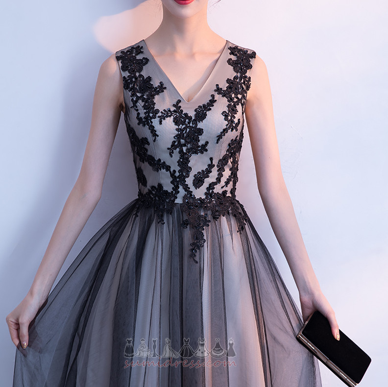 Natural Midje Lace Uten Ermer Blonder overlegg Lace Elegante Promenadekonsert kjole