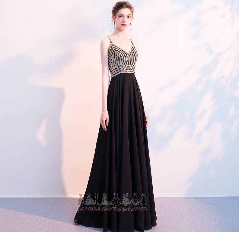 Natural Waist A-Line Medium Floor Length Sweep Train Sleeveless Evening Dress