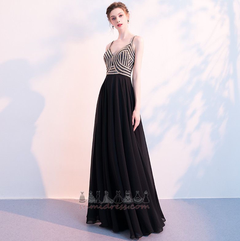 Natural Waist A-Line Medium Floor Length Sweep Train Sleeveless Evening Dress
