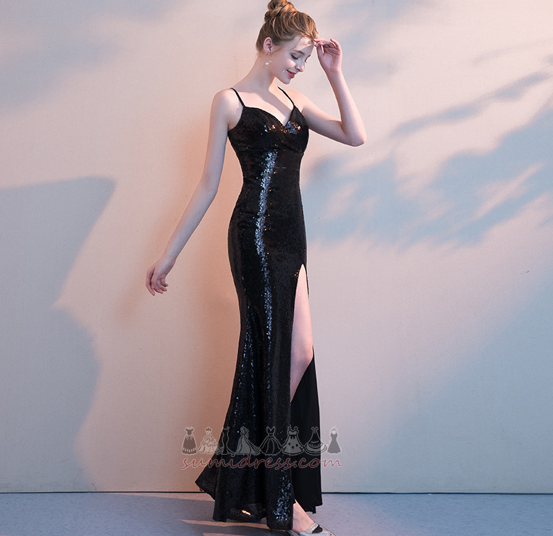 Natural Waist A Line Show/Performance Sleeveless Spaghetti Straps Prom Dress
