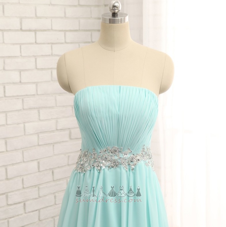 Natural Waist Ball Elegant Beaded Belt Sleeveless Ankle Length Evening Dress