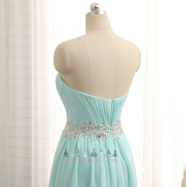Natural Waist Ball Elegant Beaded Belt Sleeveless Ankle Length Evening Dress