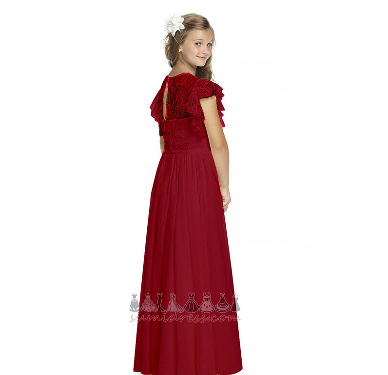 Natural Waist Elegant Sale Jewel Lace Sleeveless Flower Girl gown