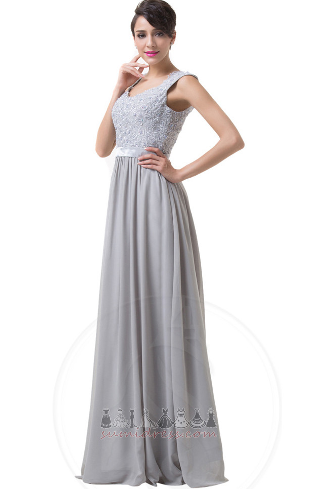 Natural Waist Floor Length Lace Overlay Medium Lace-up Lace Evening Dress