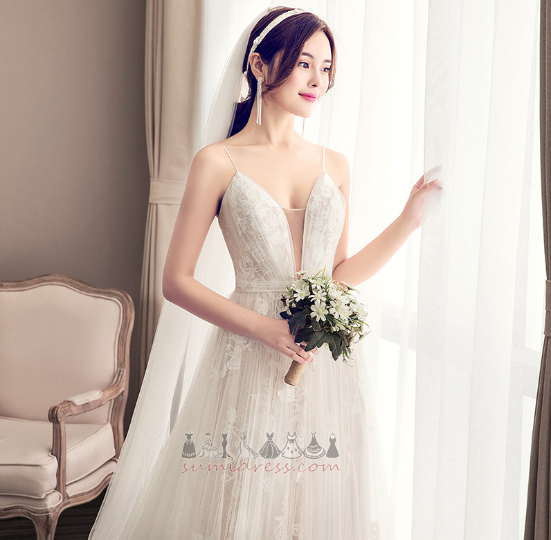 Natural Waist Hourglass Spring Lace A-Line Lace Wedding Dress
