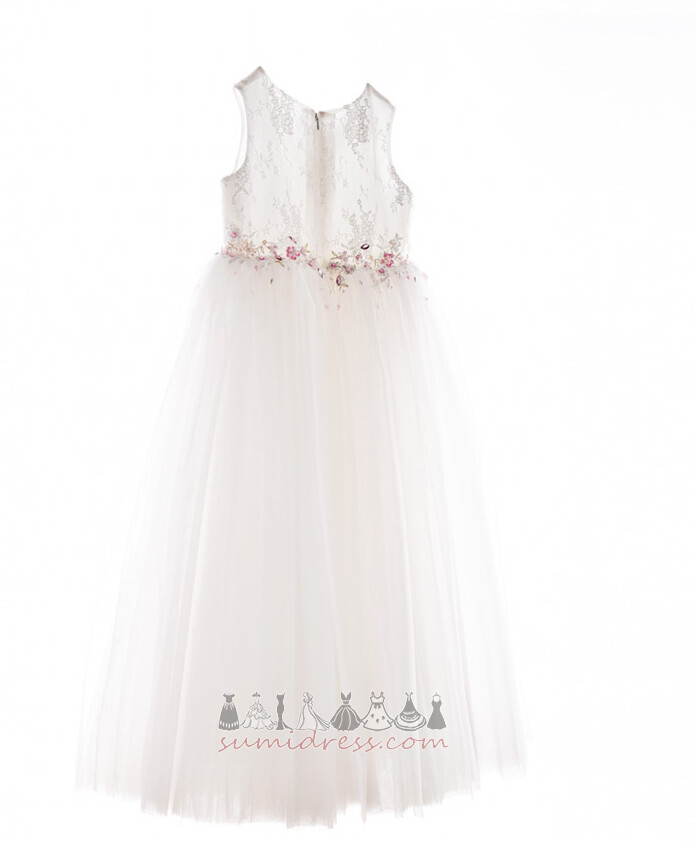 Natural Waist Jewel Ball Multi Layer A-Line Jewel Bodice Little girl dress