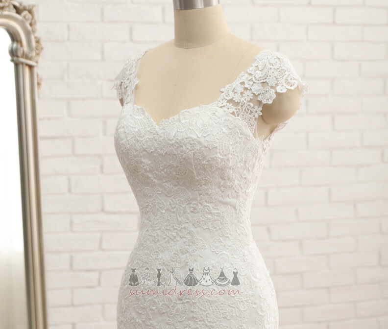 Natural Waist Lace Overlay Sleeveless Draped Elegant Medium Wedding Dress