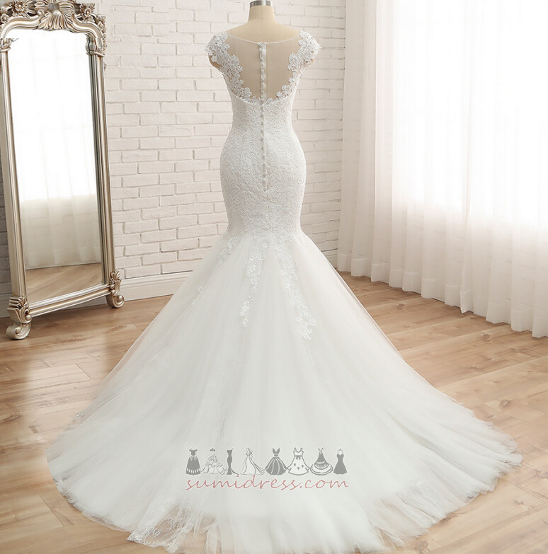 Natural Waist Lace Overlay Sleeveless Draped Elegant Medium Wedding Dress