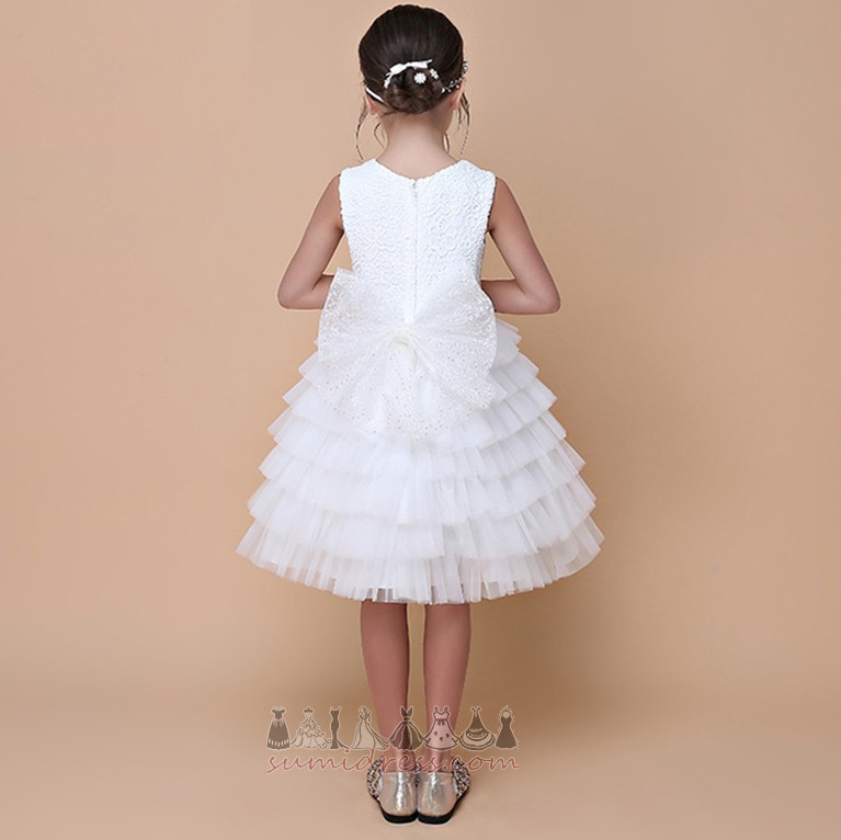 Natural Waist Medium Knee Length Zipper Up Sleeveless Satin Flower Girl Dress