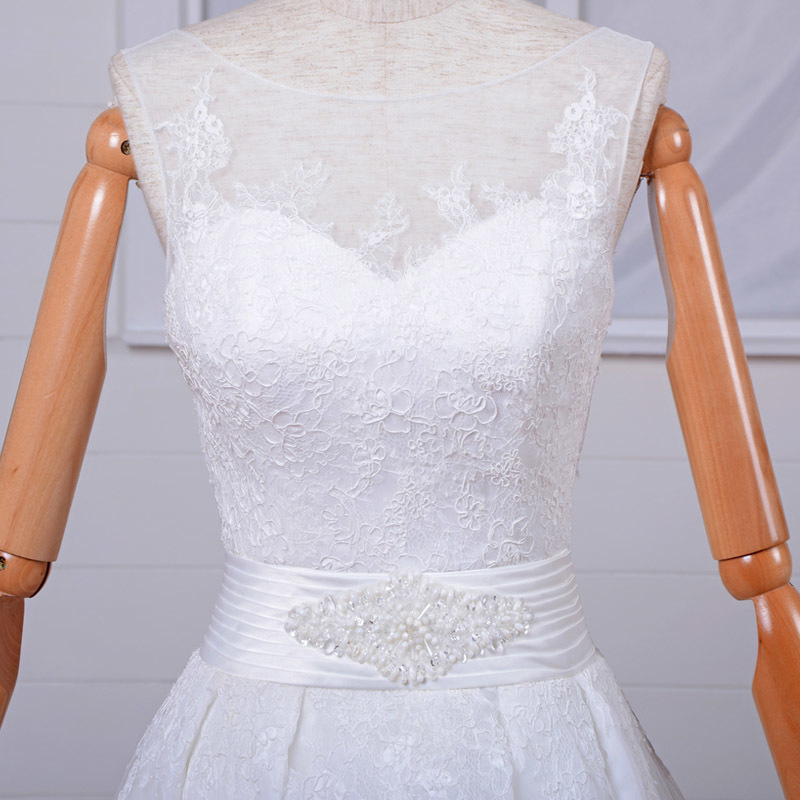 Natural Waist Vintage Beach Chapel Train Sleeveless Hemline Long Wedding Dress