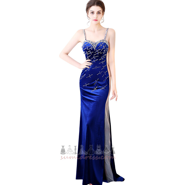 Natural Waist Zipper Up Floor Length Sleeveless Formal Tight Prom Dress