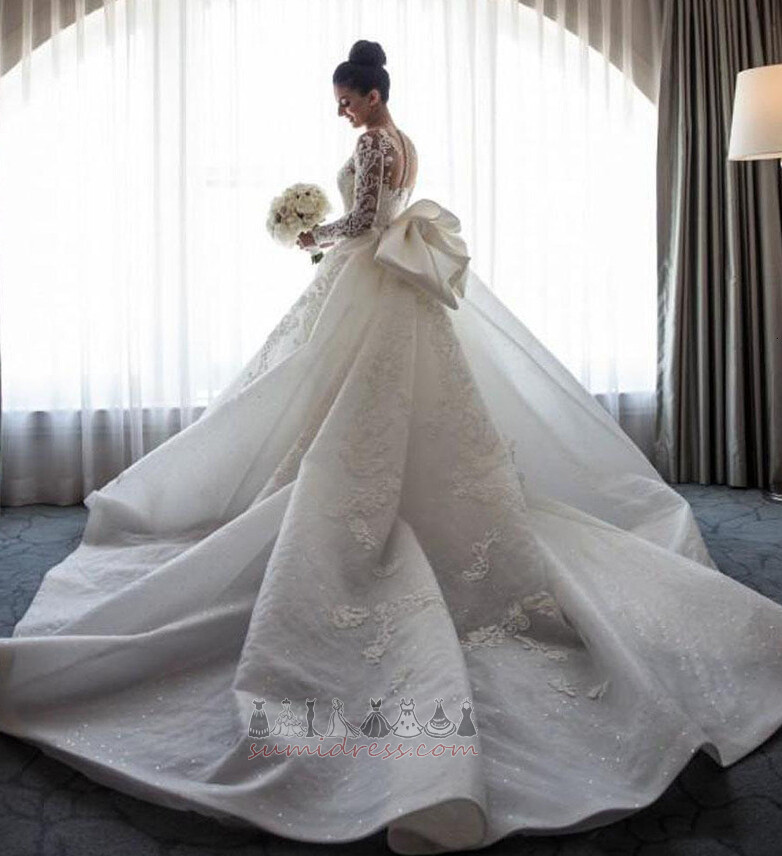Невеста платье драгоценность Аппликации продажа длинный Классик Треугольник