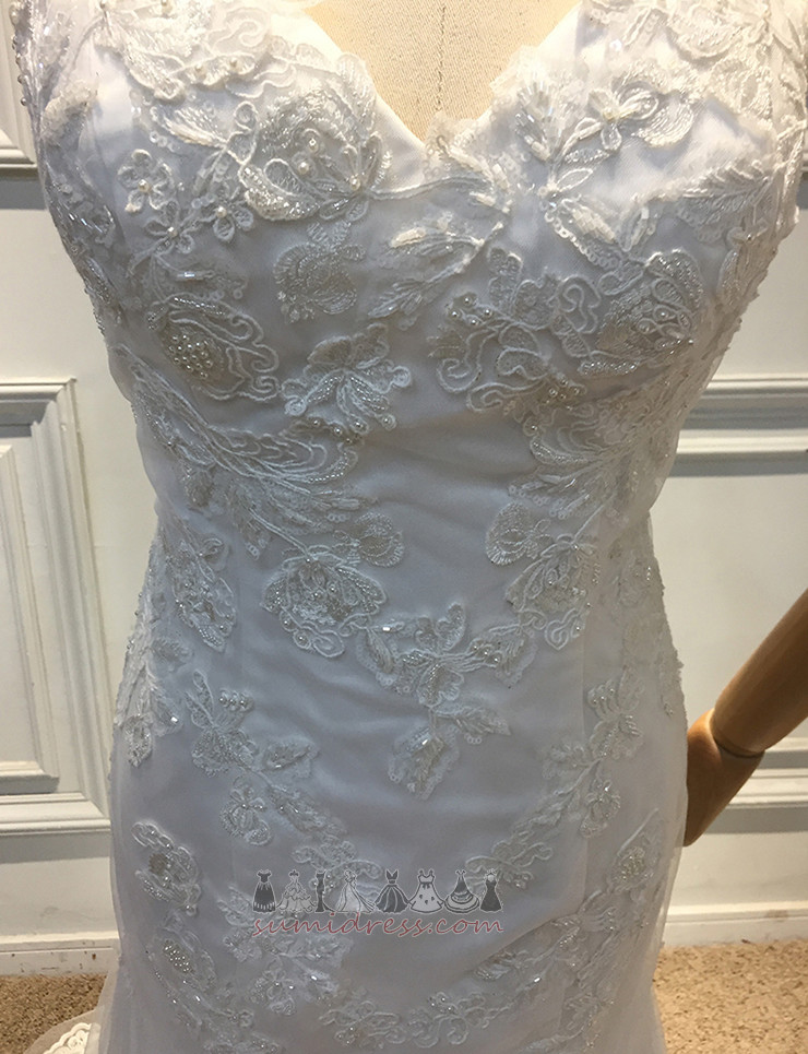 Невеста платье Холл кружево Кружевной оверлея развальцовка Природные Талия формальный