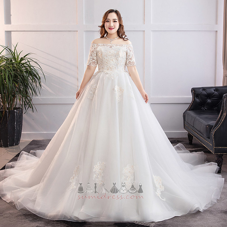 Невеста платье Природные Талия Аппликации повязка Холл A-линия Органза