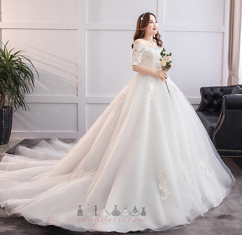 Невеста платье Природные Талия Аппликации повязка Холл A-линия Органза