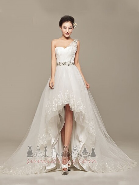 Невеста платье Природные Талия бисера пояса Асимметричный повязка Асимметричный
