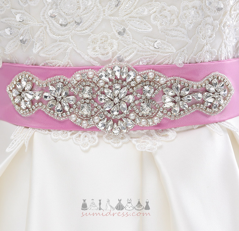 Невеста платье средний атласная Акцентированные лук развальцовка формальный