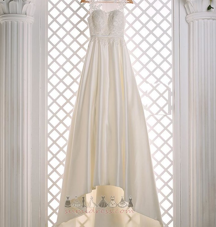 νυφικό φόρεμα Κομψό Δαντέλα Μέσον Δαντέλα επικάλυψης Φυσικό Γραμμή Α