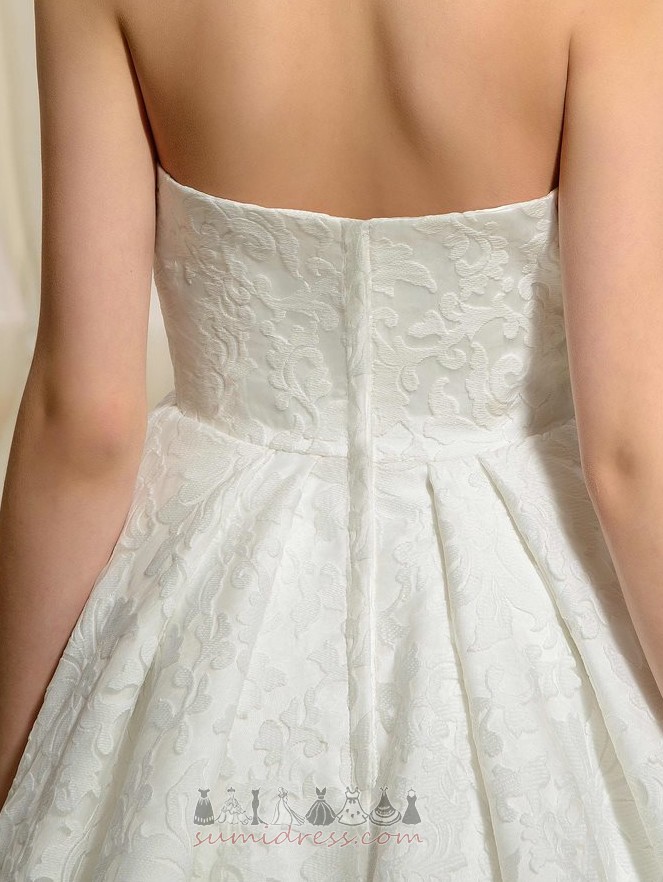 νυφικό, Νυφικά φόρεμα Ντραπέ Ανάποδο Τρίγωνο αγαπημένος Δαντέλα Φυσικό Μακρύς