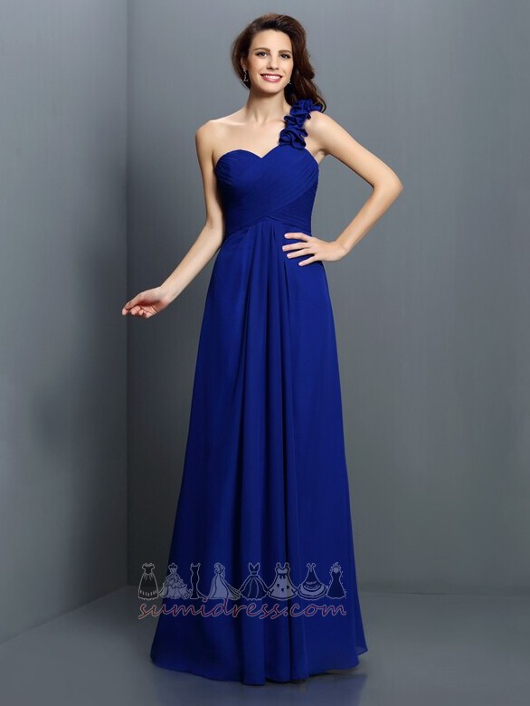 One Shoulder Medium Winter Sale Floor Length Lace-up Evening Dress
