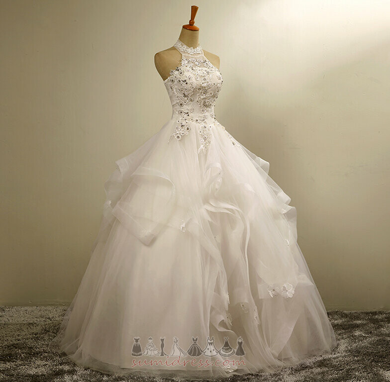 Ornamento formavimas Valyti geležinkelio Grindų ilgis Oficialus Vestuvinė suknelė