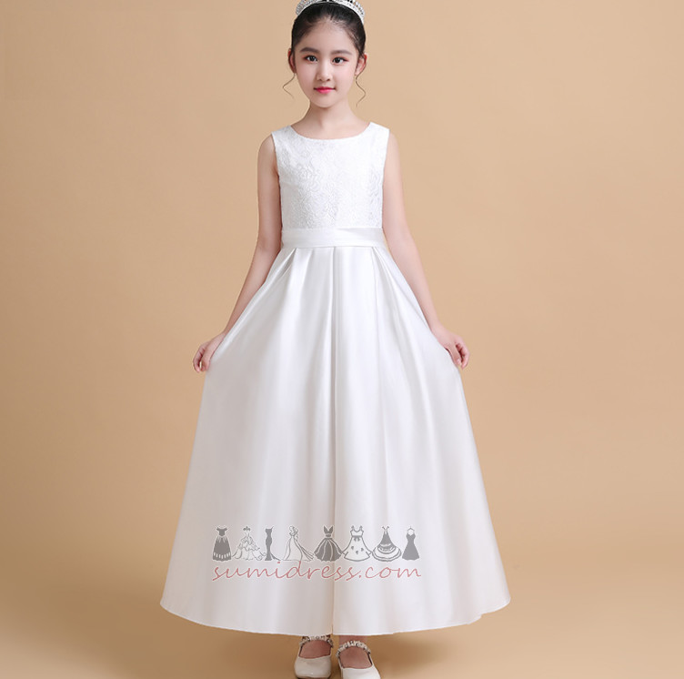 Orta Doğal belden Kolsuz Göster / Performans Zarif Fermuar yukarıya Küçük kız elbisesi