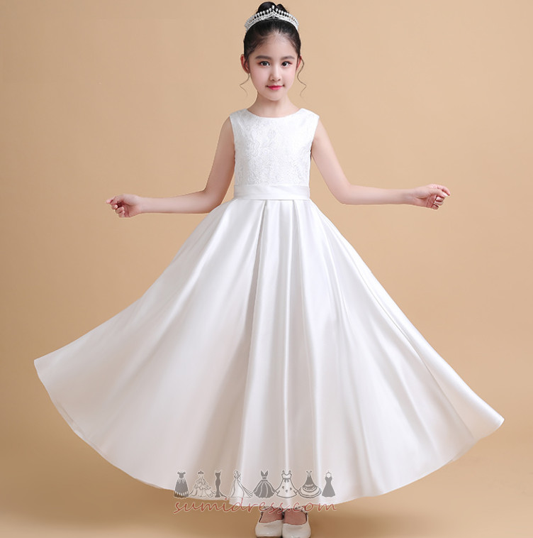 Orta Doğal belden Kolsuz Göster / Performans Zarif Fermuar yukarıya Küçük kız elbisesi