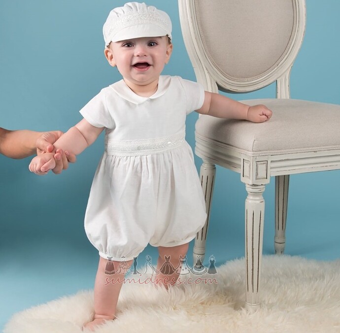 Pakaian bayi Lengan pendek Panjang lutut Satin Kemeja-t Pinggang semulajadi