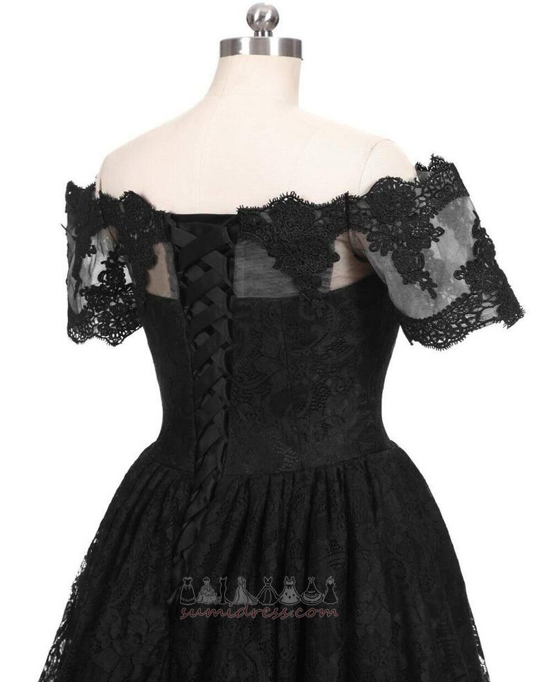 Pakaian bola Renda Romantik Pinggang semulajadi Musim bunga Lengan ilusi Asimetri