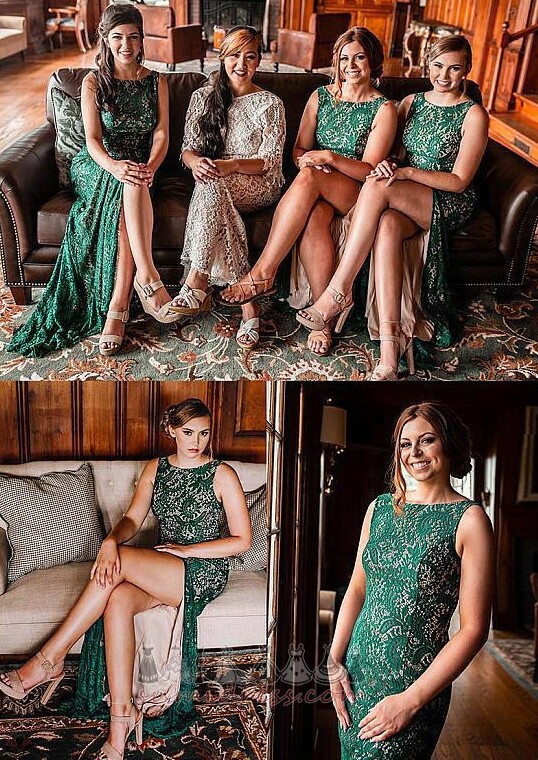 Pakaian gadis pengisi pengantin Menyapu Kereta Api Tanpa lengan Pinggang semulajadi Renda Elegan