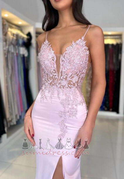 Pakaian malam Lama Poket zip sehingga Terbungkus Satin Tali spageti Musim bunga