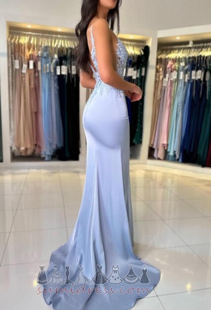 Pakaian malam Lama Poket zip sehingga Terbungkus Satin Tali spageti Musim bunga