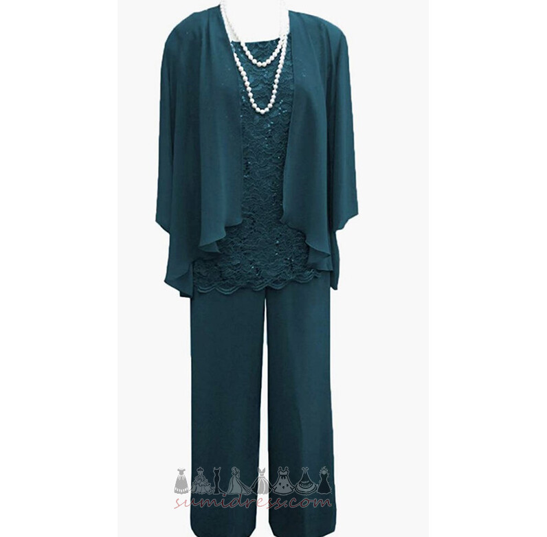 Pantalon Costume Robes Mère Commute / Bureau Deux pièces Formelle Haute Couvert Mousseline de soie