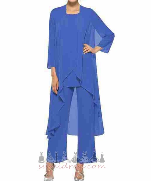Pantalon Costume Robes Mère Longueur Cheville Manche Longue Haute Couvert Bijou Triangle Inversé
