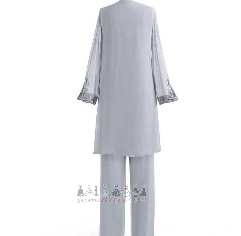 Pantalon Costume Robes Mère Longueur Cheville Mousseline de soie Printemps Costume Rectangulaire