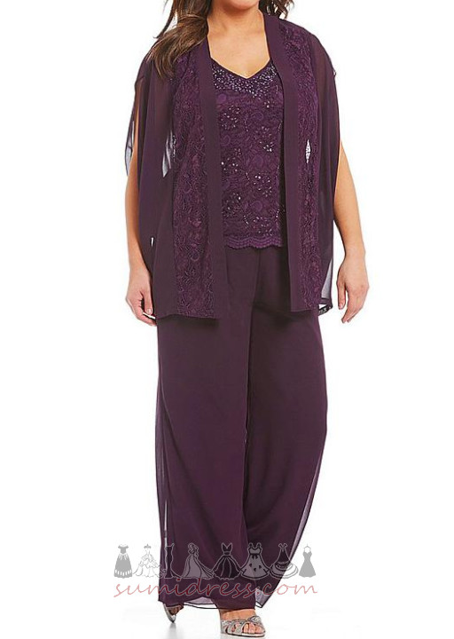 Pantaloni Costum rochie Cu Bolero V gâtului Talie naturale Formale Costum plus dimensiunea