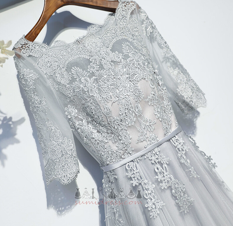 Παράνυμφος φόρεμα Καλοκαίρι Ψευδαίσθηση Τούλι Πριγκίπισσα Μισό Μανίκι Φυσικό