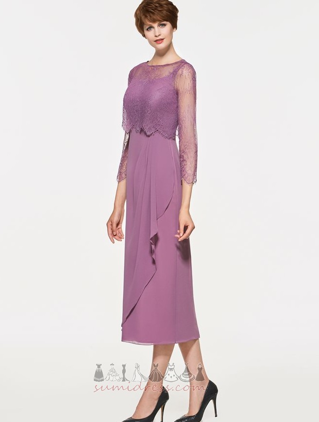 Party Medium Lace Overlay Side-Draped Elegant Spaghetti Straps Mother Dress